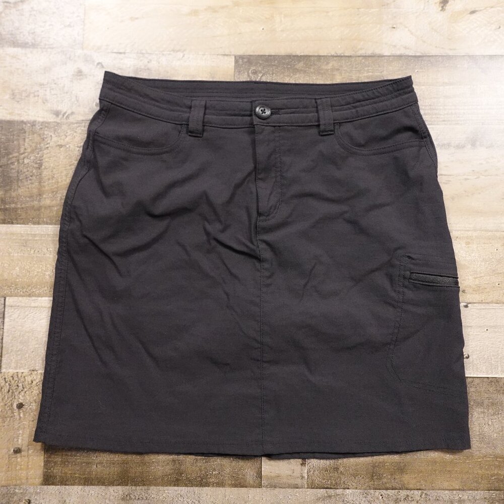 Eddie Bauer Athletic Skort Women’s 10‎ Black Stretch Zip Pocket